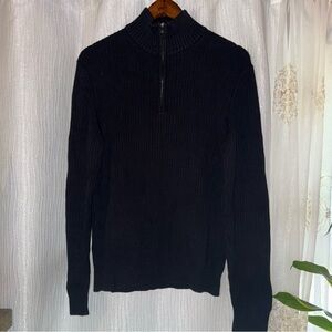 Calvin Klein Men's Black Zip-Up Sweater